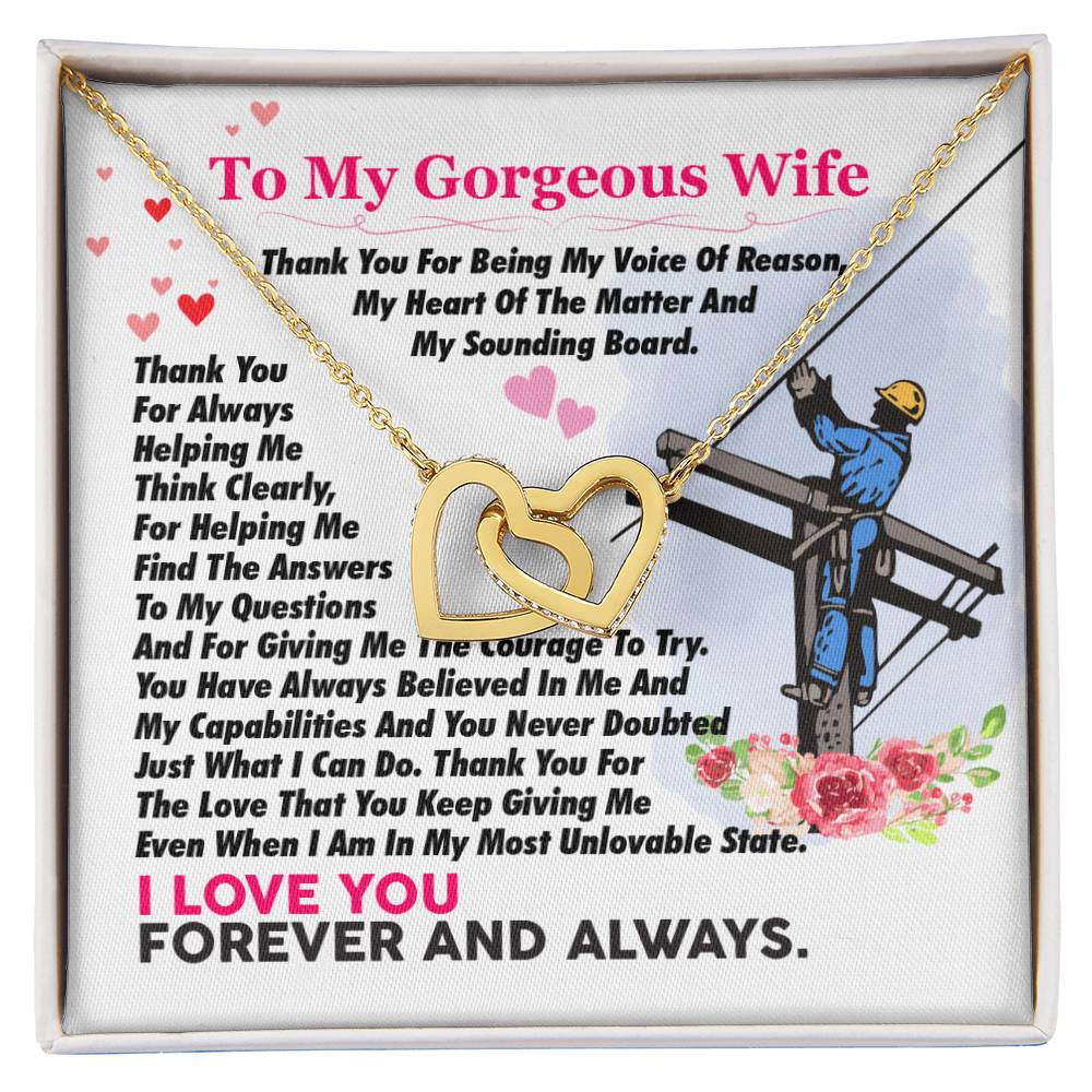 Lineman'S Wife - Interlocking Heart Necklace Interlocking Hearts Necklace