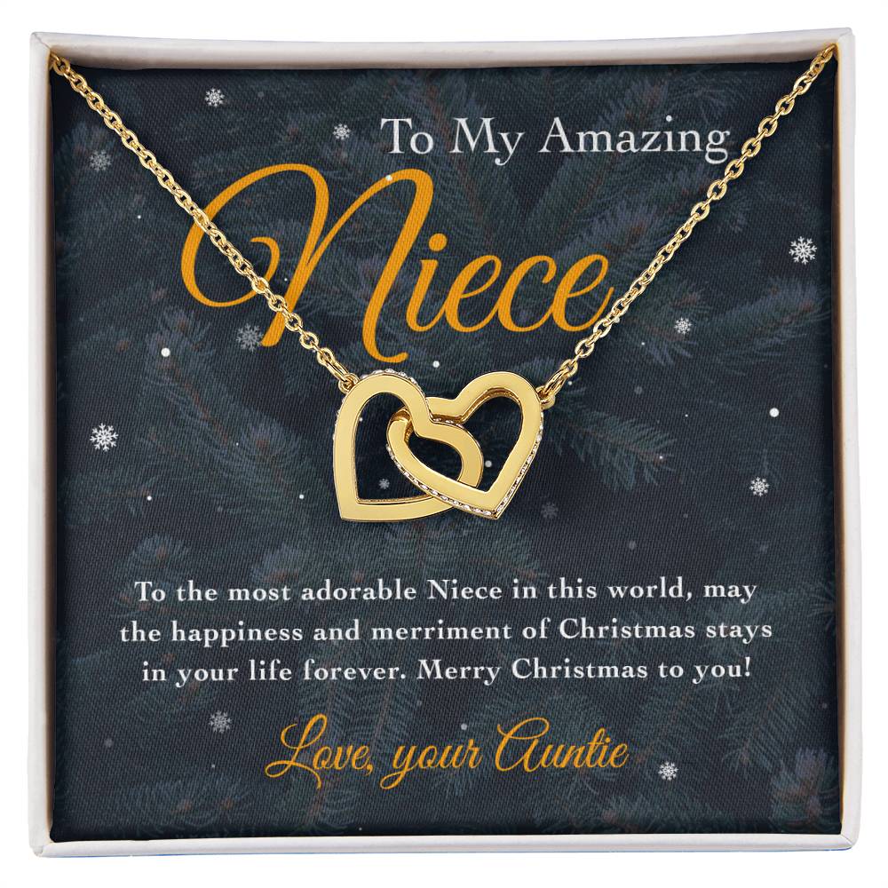 To My Amazing Niece Interlocking Hearts Necklace