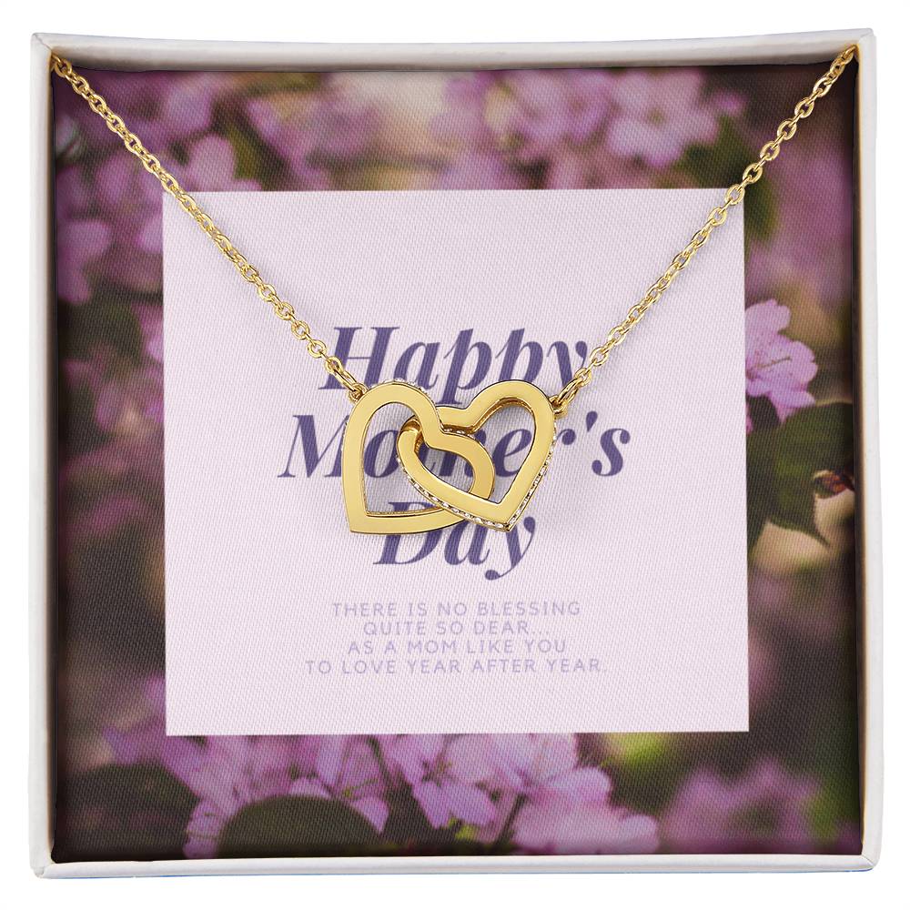 Interlocking Heart Necklace With A Message Card Interlocking Hearts Necklace