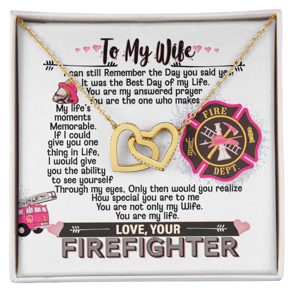Firefighter'S Wife - Interlocking Heart Necklace Interlocking Hearts Necklace