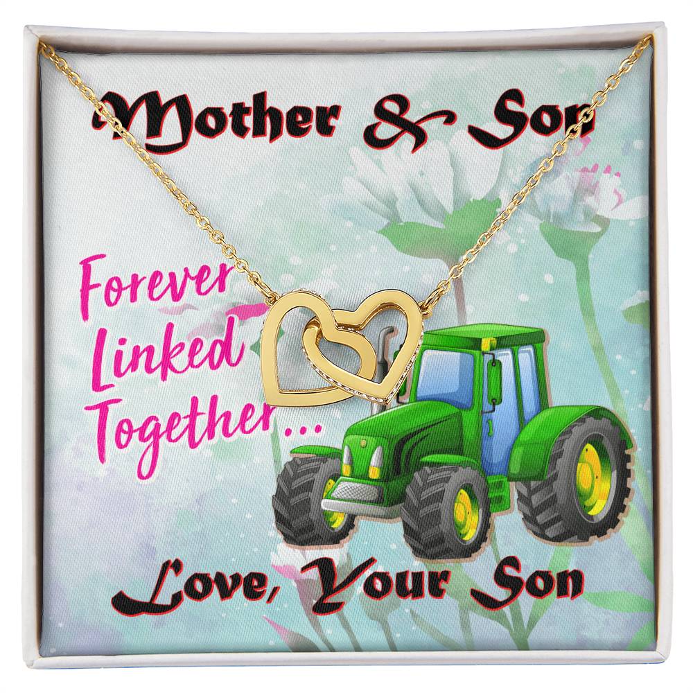 Gift For Mom- Interlocking Heart Necklace Interlocking Hearts Necklace