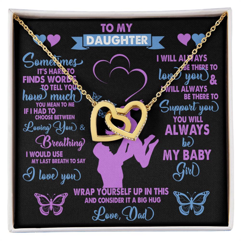 Gift For Daughter Interlocking Hearts Necklace