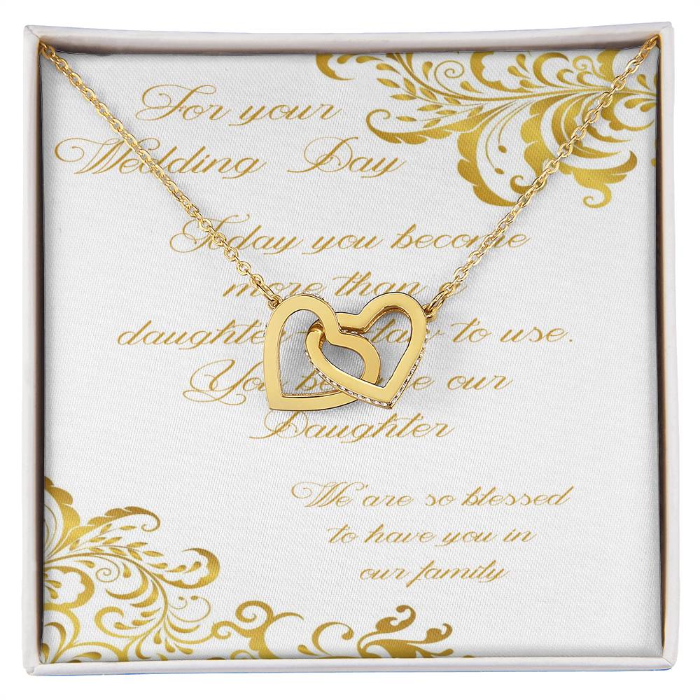 Daughter-In-Law Wedding Interlocking Hearts Necklace