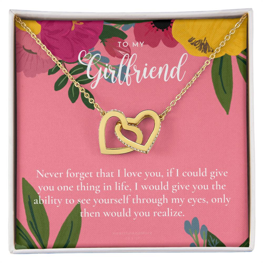 To My Girlfriend Girlfriend Necklace Anniversary Gift For Girlfriend Girlfriend Gift Gift For Girlfriend Necklace For Girlfriend Christmas Gift Birthday Gift Interlocking Hearts Necklace