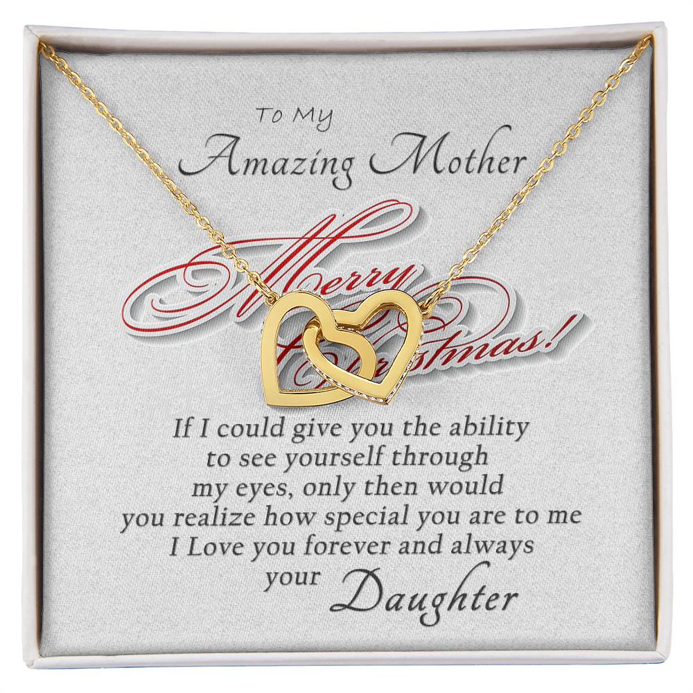 To My Amazing Mother Necklace Interlocking Heart Necklace Christmas Gift Gift For Mom Sentimental Gift Mother Daughter Gift Interlocking Hearts Necklace
