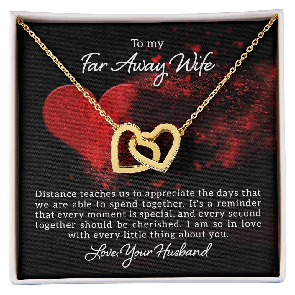 To My Wife Necklace Anniversary Gift For Wife Birthday Gift For Wife Gift For Wife Necklace For Wife Gift For Wife Birthday Interlocking Hearts Necklace