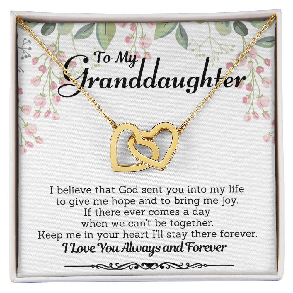 Interlocking Hearts Necklace-To My Granddaughter