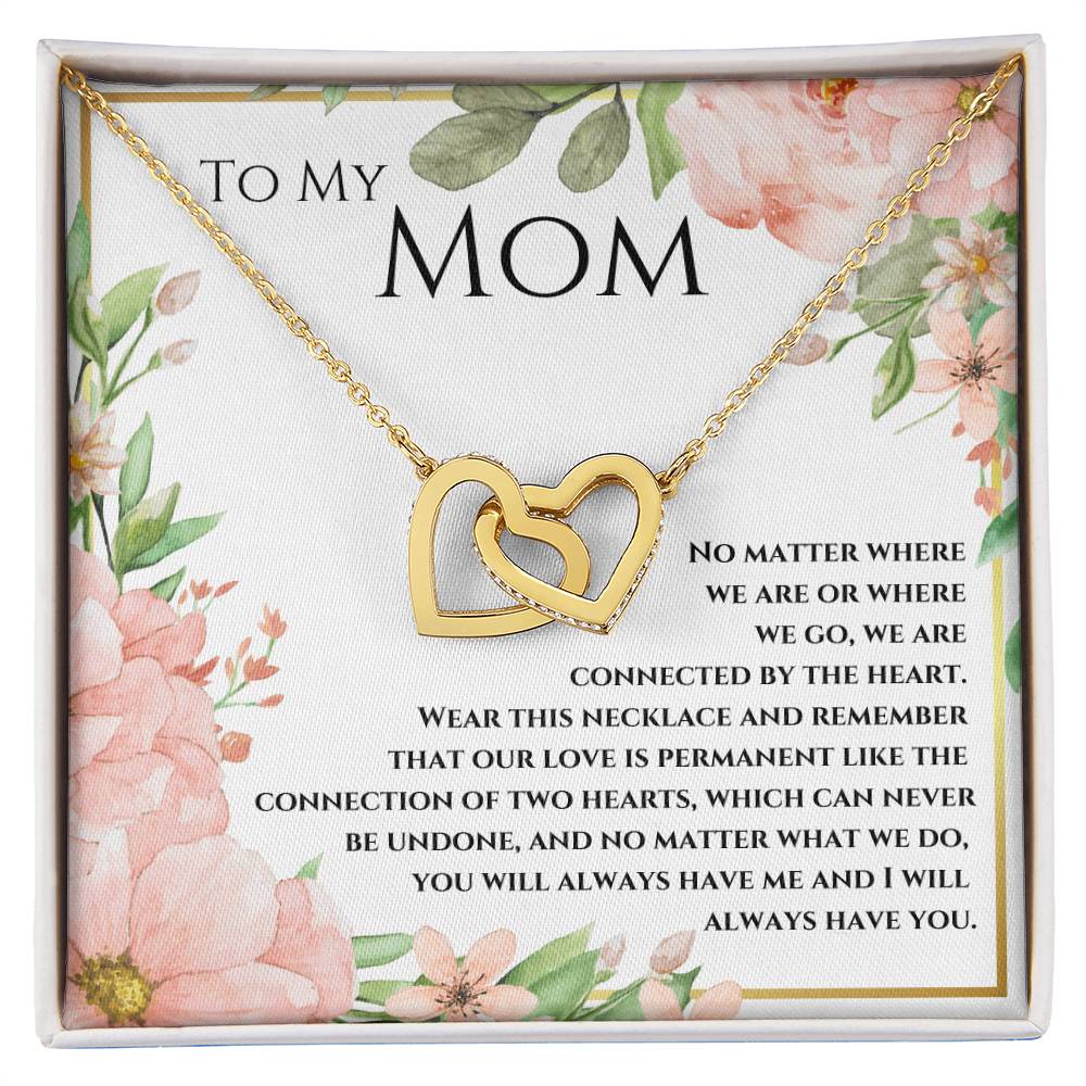 To My Mom - The Greatest Of Them All - Necklace Interlocking Hearts Necklace