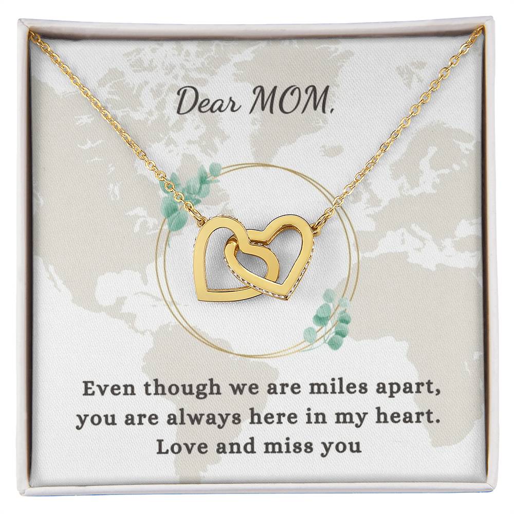 Gift For Long-Distance Mom - Interlocking Heart Necklace Interlocking Hearts Necklace