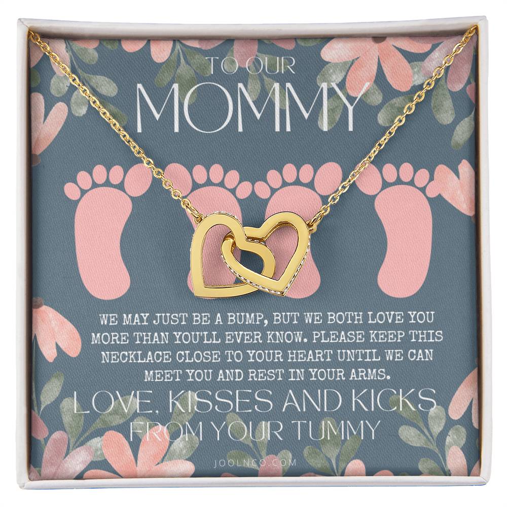 Twin Baby Gift Twins Baby Shower Future Mom Of Twins Twins Gender Reveal Twin Bump To Mom Gift From Twins Mothers Day Gift Twin Mama Interlocking Hearts Necklace