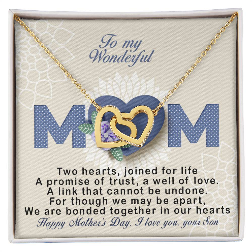 Sons ! Perfect Mother'S Day Gift - Unique Necklace Interlocking Hearts Necklace