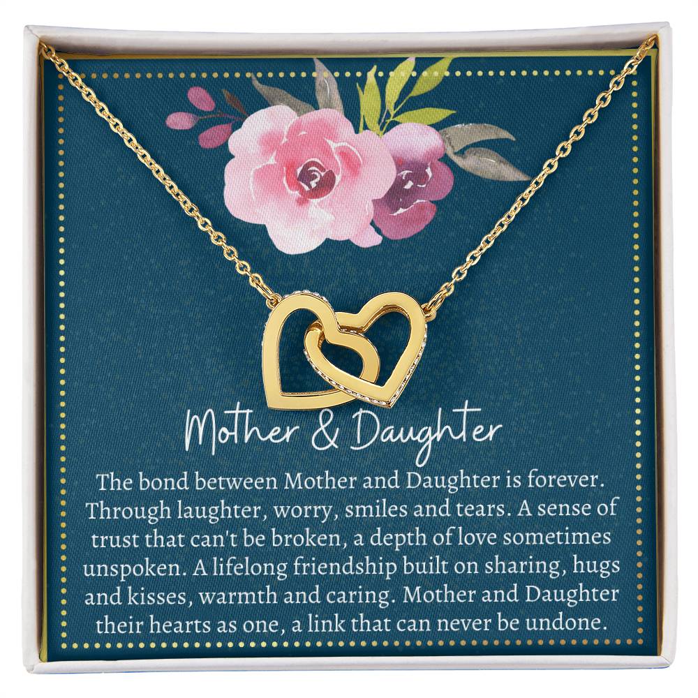 Mother & Daughter Interlocking Hearts Necklace