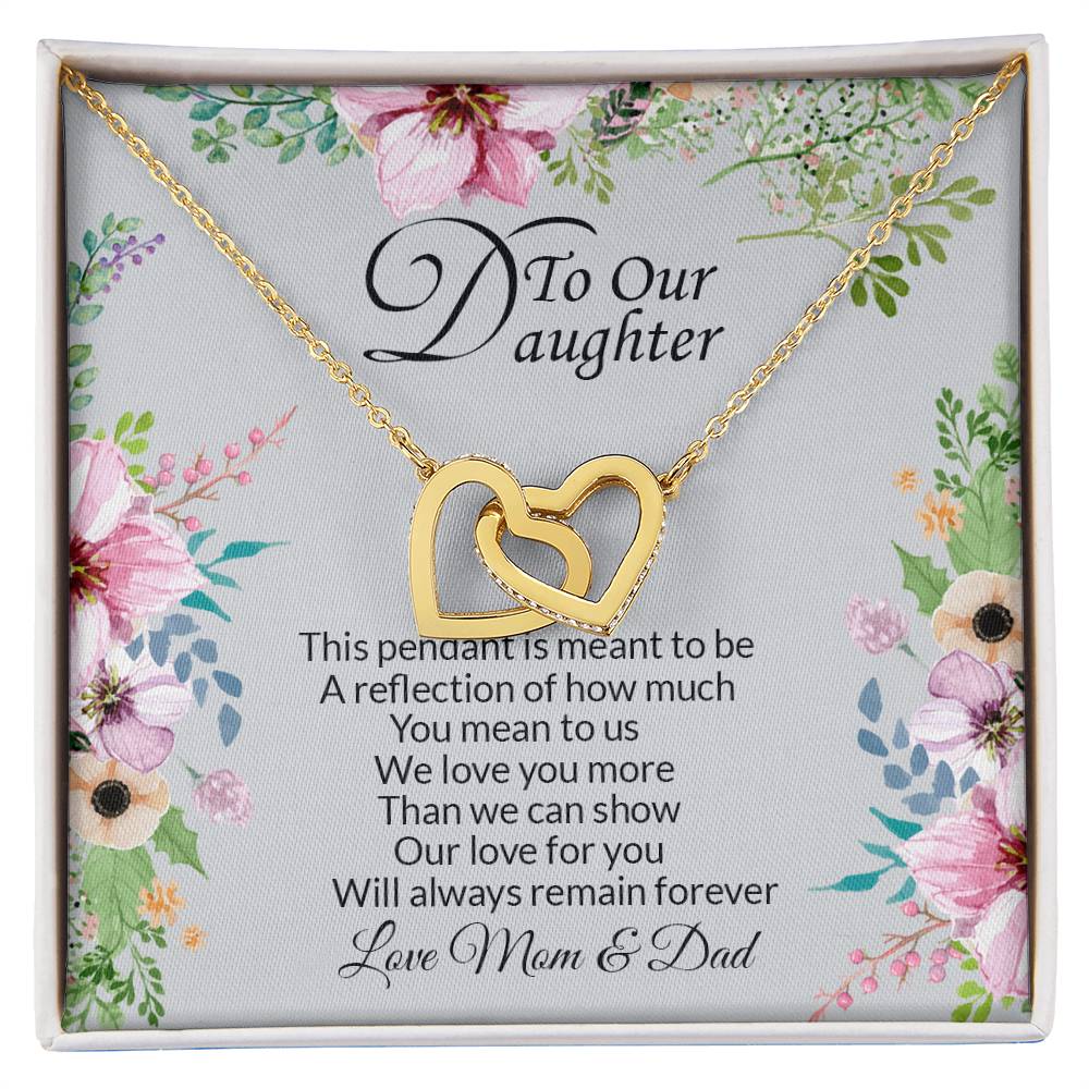 Gift For Daughter - Infinity Necklace Gift For Daughter Interlocking Hearts Necklace