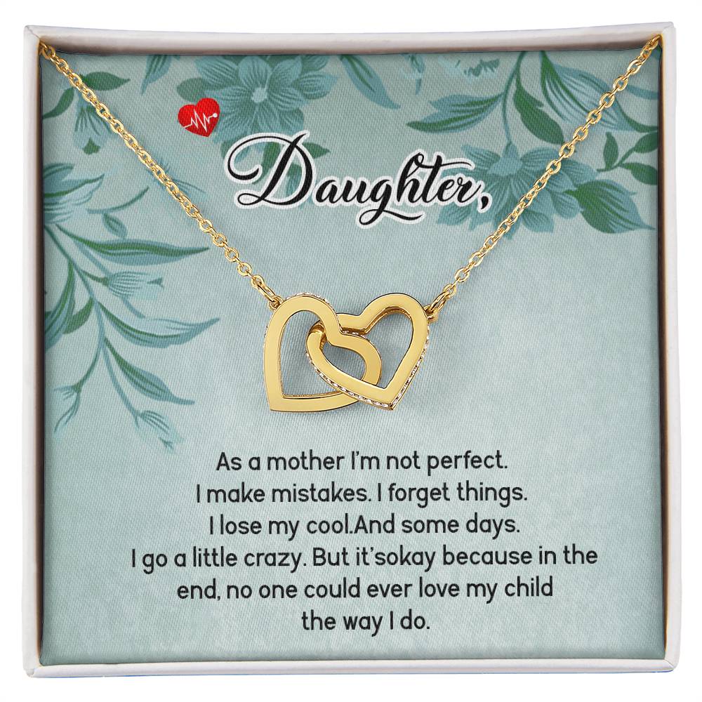 To My Daughter - Interlocking Hearts Necklace4