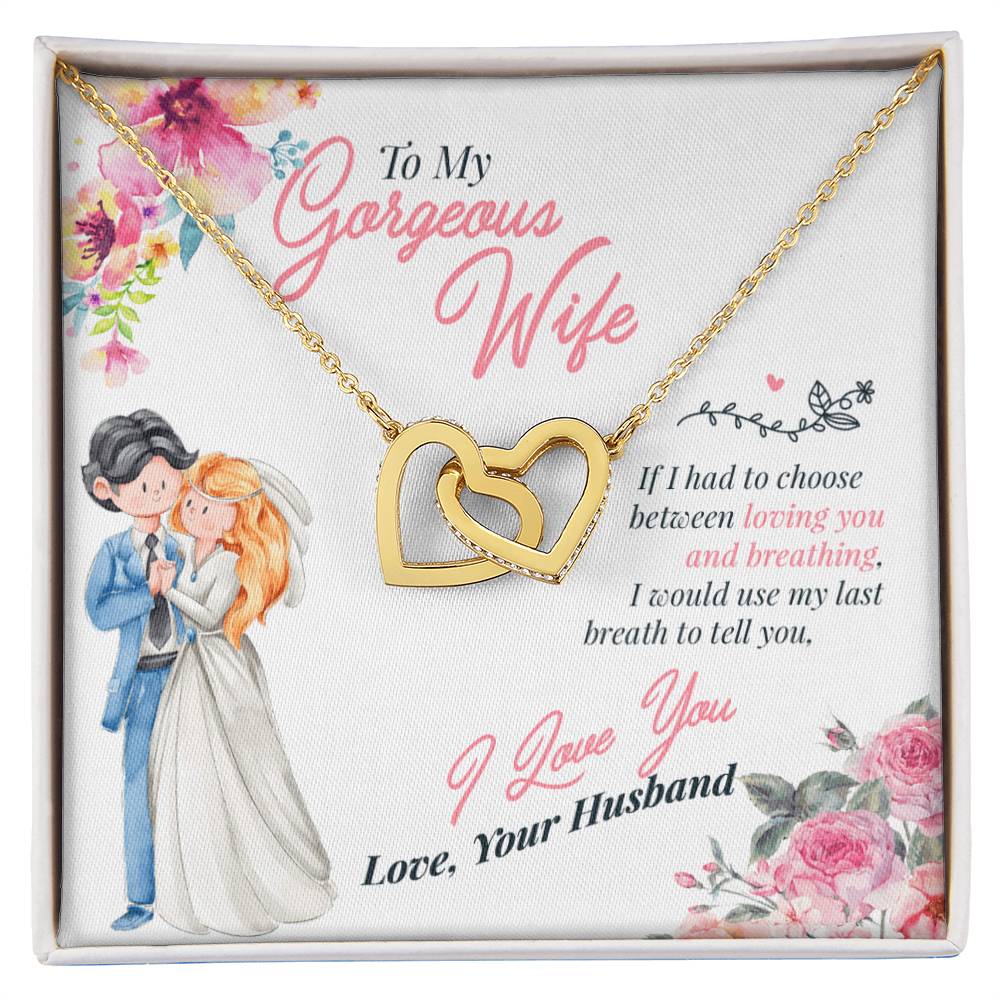 Gift For Wife - Interlocking Hearts Necklace