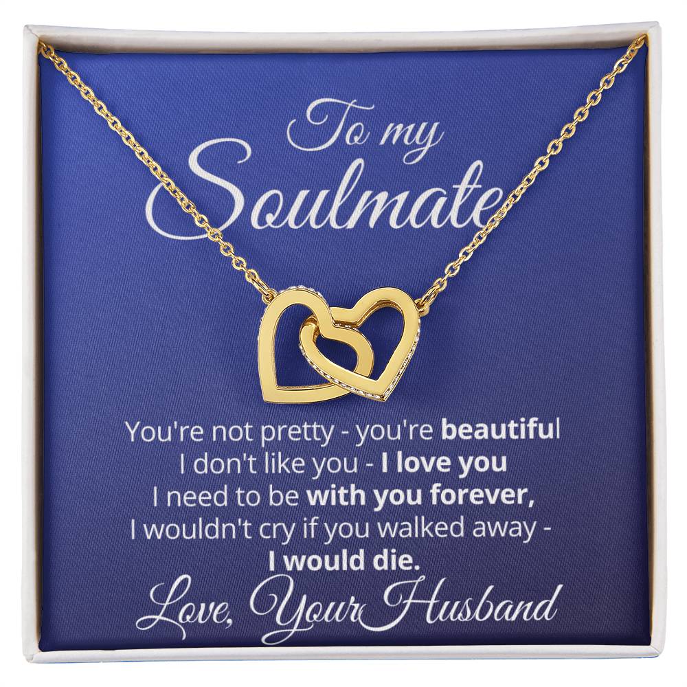 Soulmate Hearts Necklace Gift Interlocking Hearts Necklace