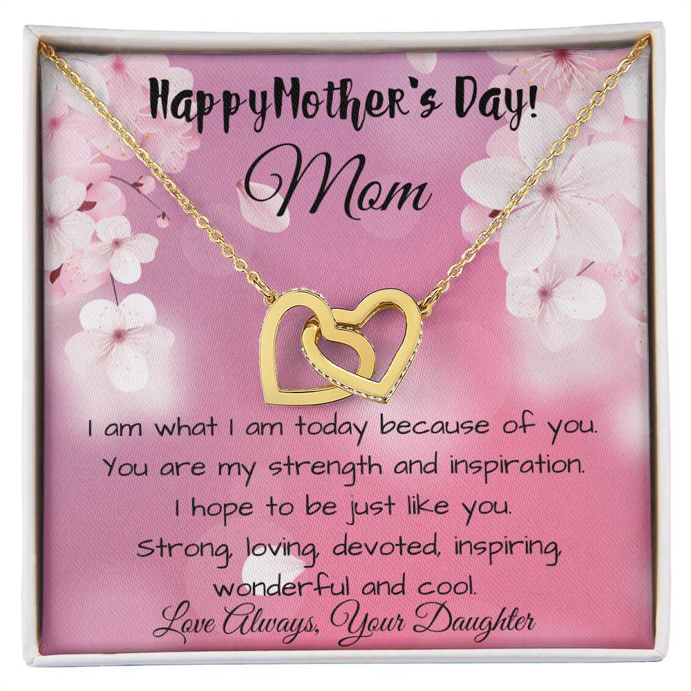 Gift For Mom From Daughter An Eternal Bond Interlocking Hearts Necklace