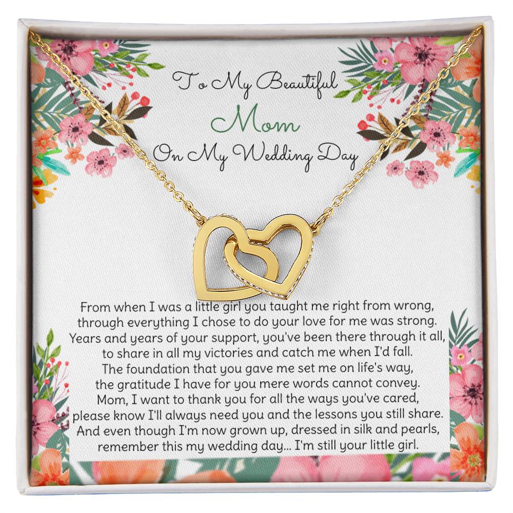 Mother Of The Bride Gift From Daughter Interlocking Hearts Necklace