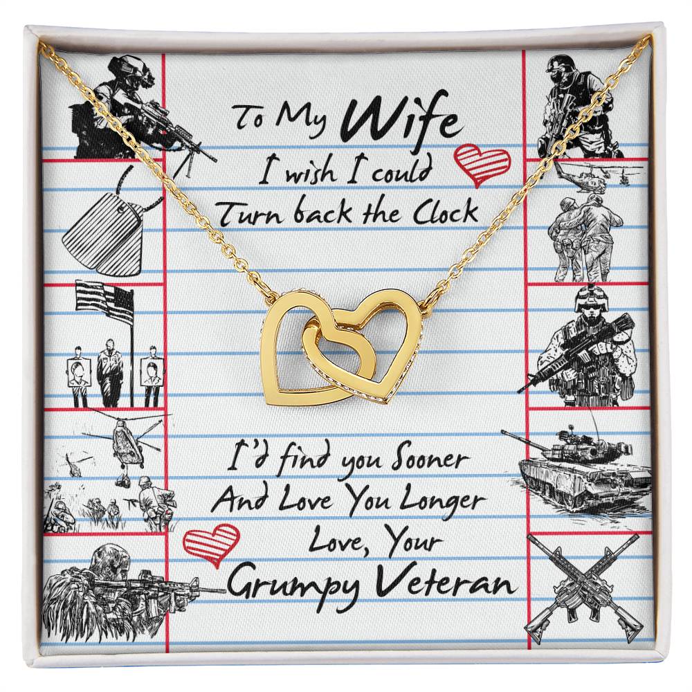 Veteran'S Wife - Interlocking Heart Necklace Interlocking Hearts Necklace