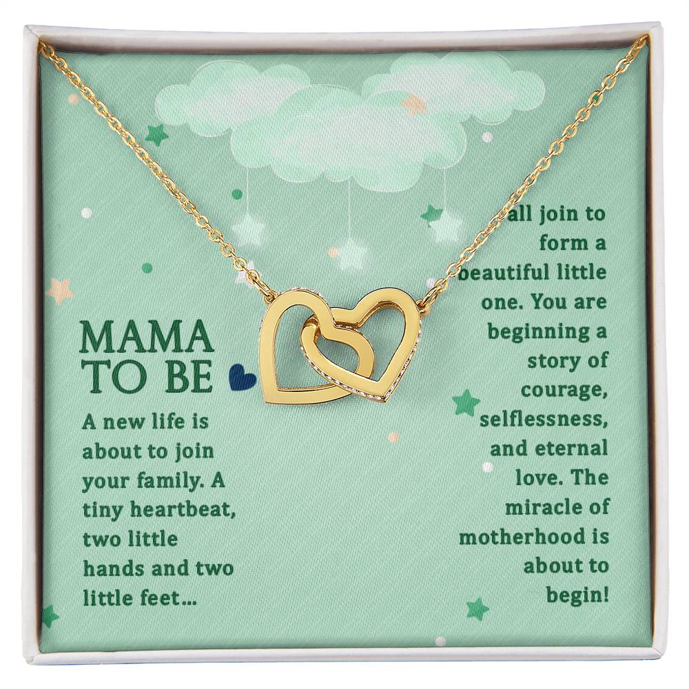Interlocking Hearts Necklace Mama To Be A New Life