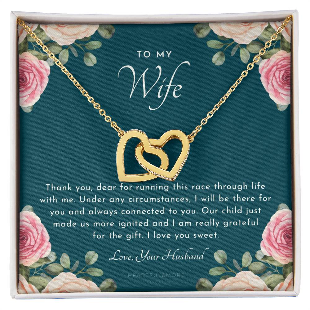 Postpartum Gift For Wife Gift For Wife Post Pregnancy Becoming A Mother Gift Gift For Wife Birth Wife After Pregnancy Necklace Wife Becoming A Mom Interlocking Hearts Necklace