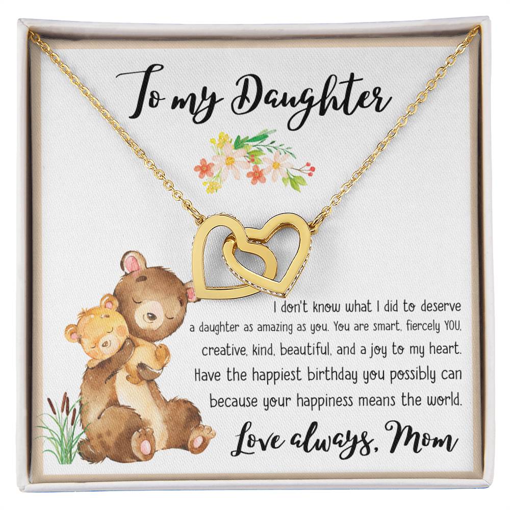 Joy To My Heart - Best Gift For Daughter Interlocking Hearts Necklace