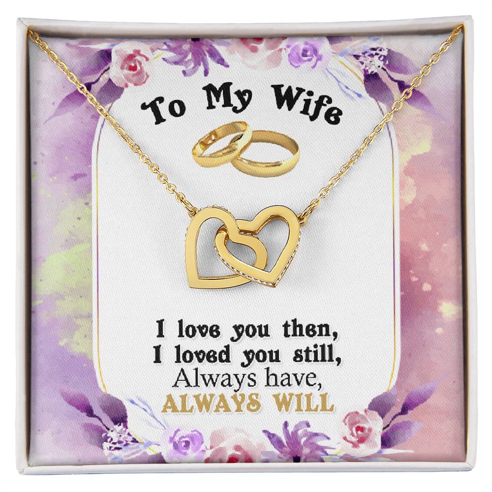 I Love You - Inter-Locking Heart Necklace Interlocking Hearts Necklace