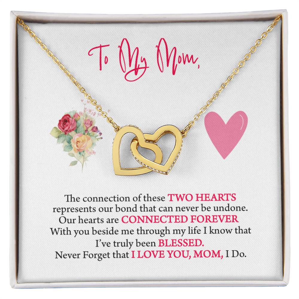 Gift For Mom - Interlocking Hearts Necklace