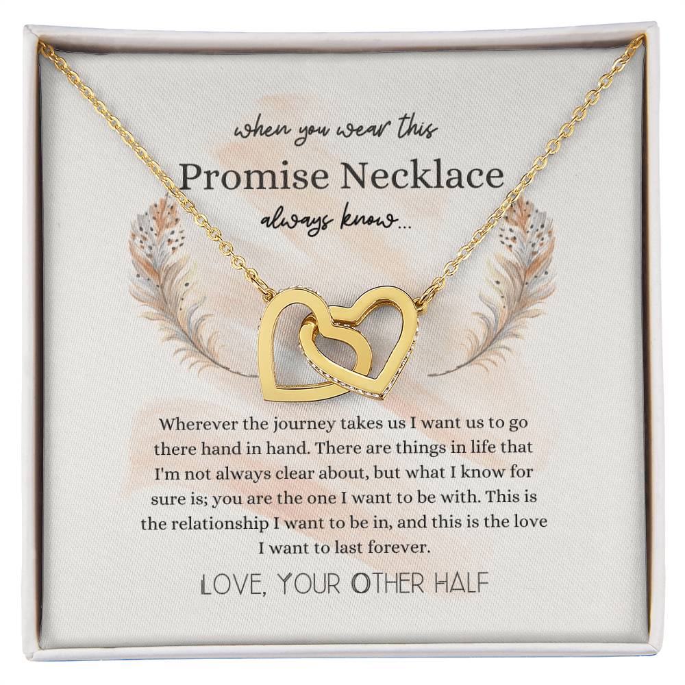 To My Beloved Promise Necklace Interlocking Hearts Necklace