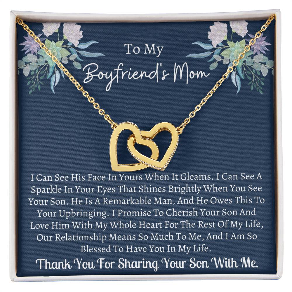 Boyfriend Mom Interlocking Hearts Necklace