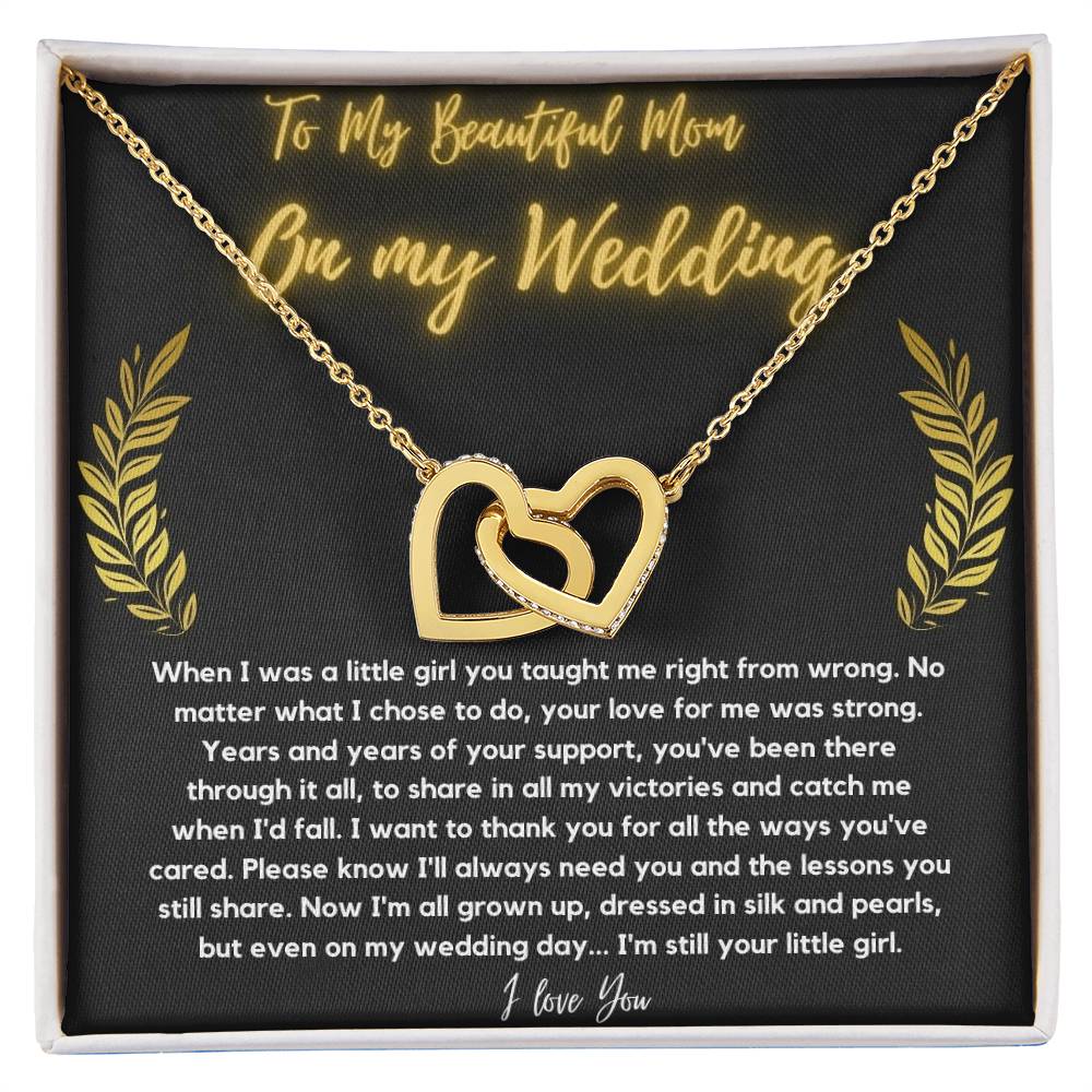 To Mom 1 Interlocking Hearts Necklace