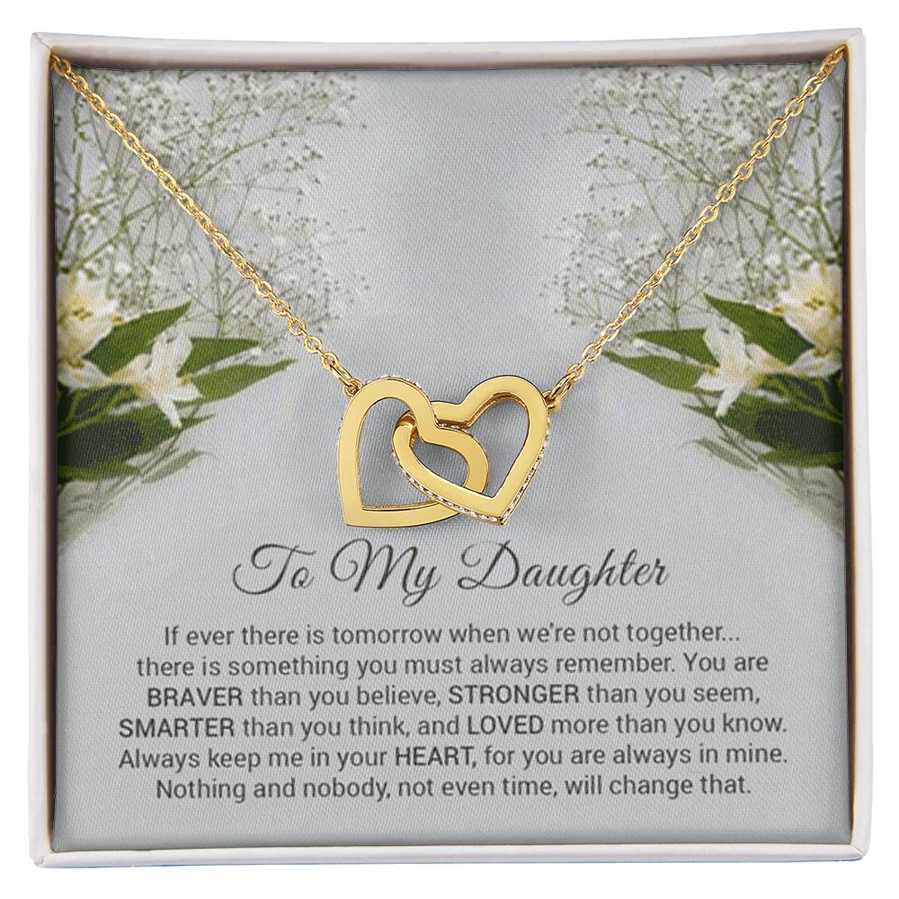 Interlocking Hearts - To Daughter Interlocking Hearts Necklace