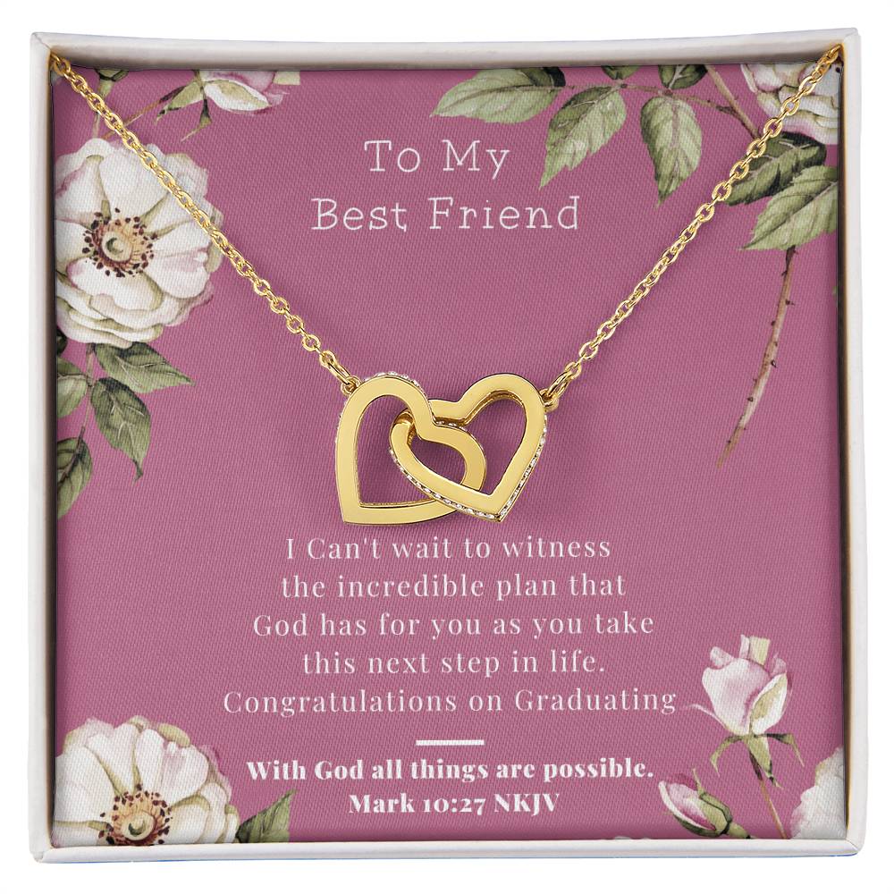 Graduation Gift Ideas For Best Friend Interlocking Hearts Necklace