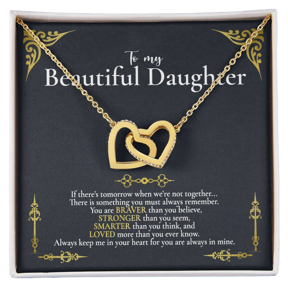 Interlocked Hearts - To Daughter Interlocking Hearts Necklace