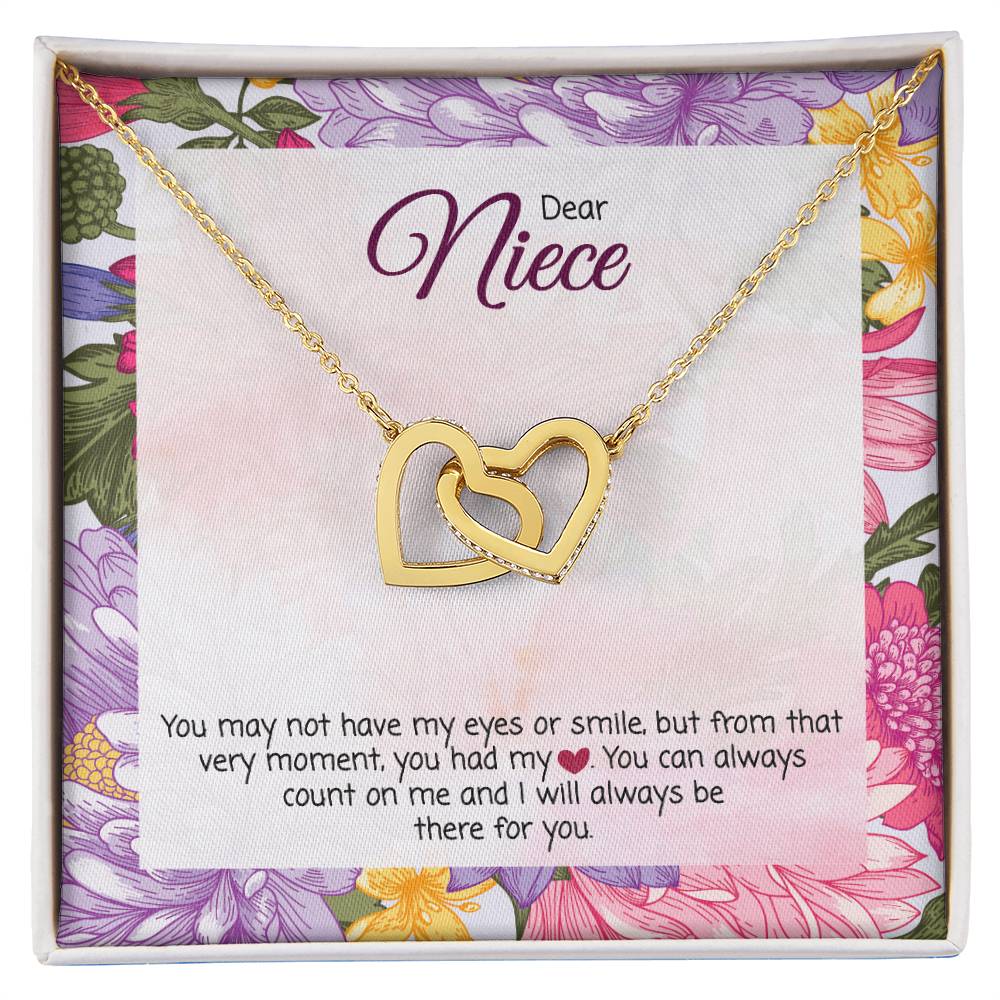 Interlocking Hearts Necklace For Niece