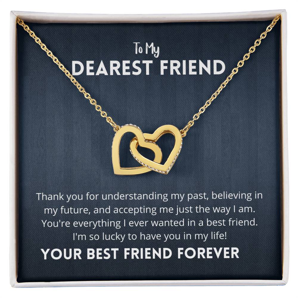 Thanks For Understanding My Past Necklace Interlocking Hearts Necklace