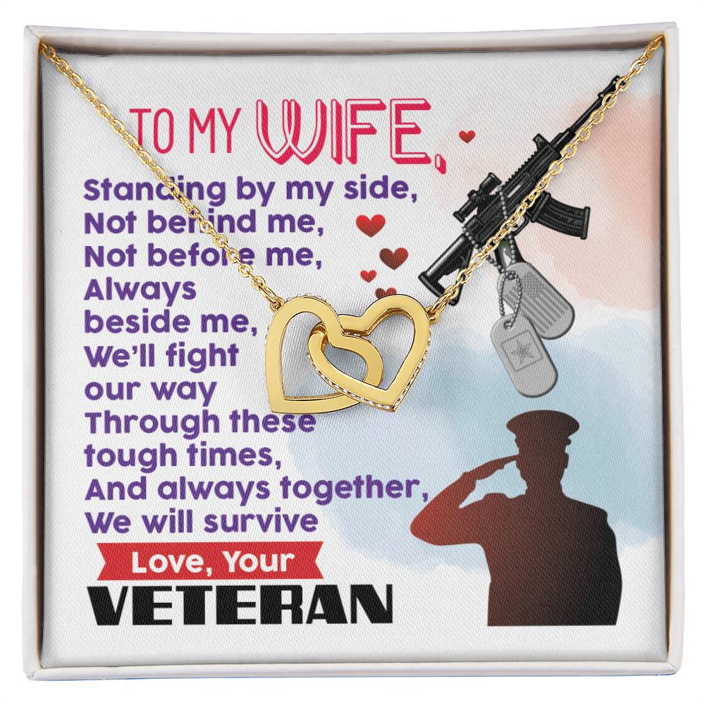 Veteran'S Wife - Interlocking Heart Necklace Interlocking Hearts Necklace