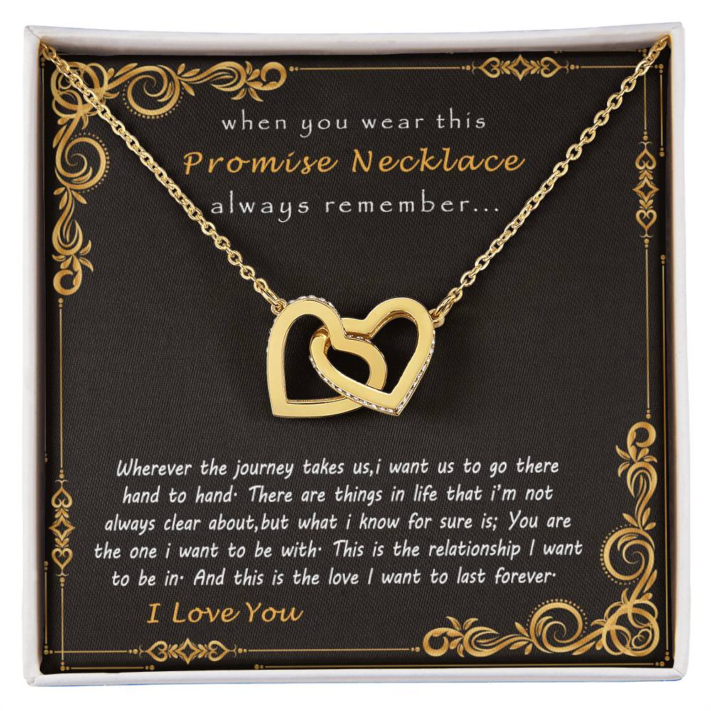 Promise Necklace Interlocking Heart Necklace Interlocking Hearts Necklace