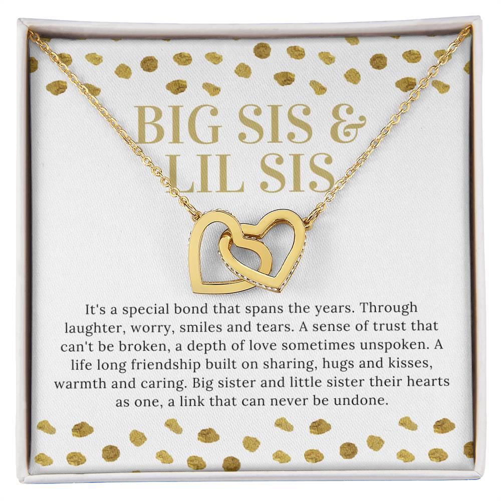 19. Big Sis Lil Sis Interlocking Hearts Necklace