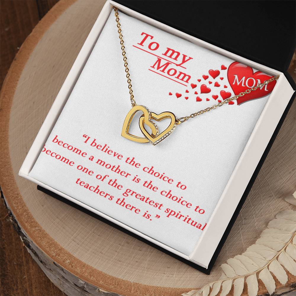 To My Mom I Will Always Be There Dragonfly Necklace Gift For Mom From Son Birthday Mother'S Day Christmas Present Interlocking Hearts Necklace
