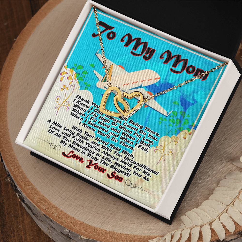 Gift For Mom- Interlocking Heart Necklace Interlocking Hearts Necklace