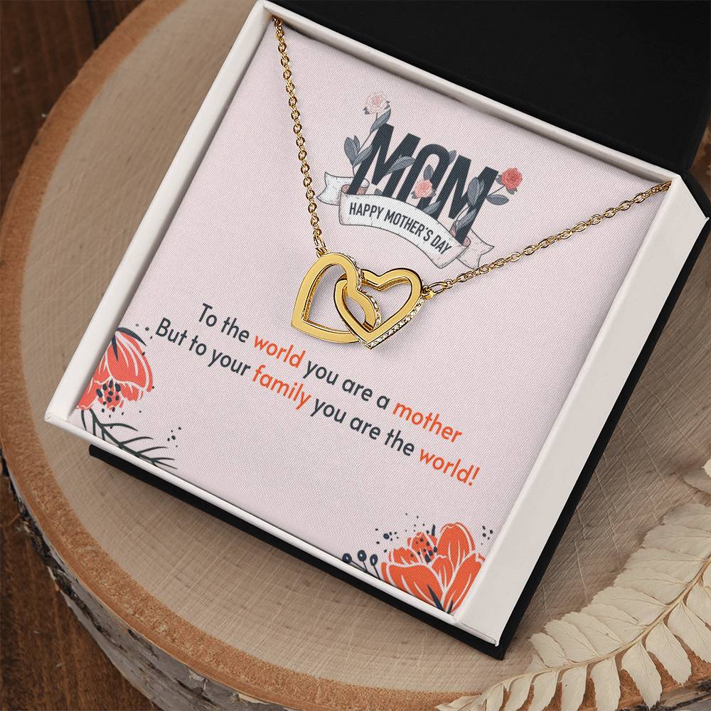 Happy Mother'S Day Interlocking Hearts Necklace