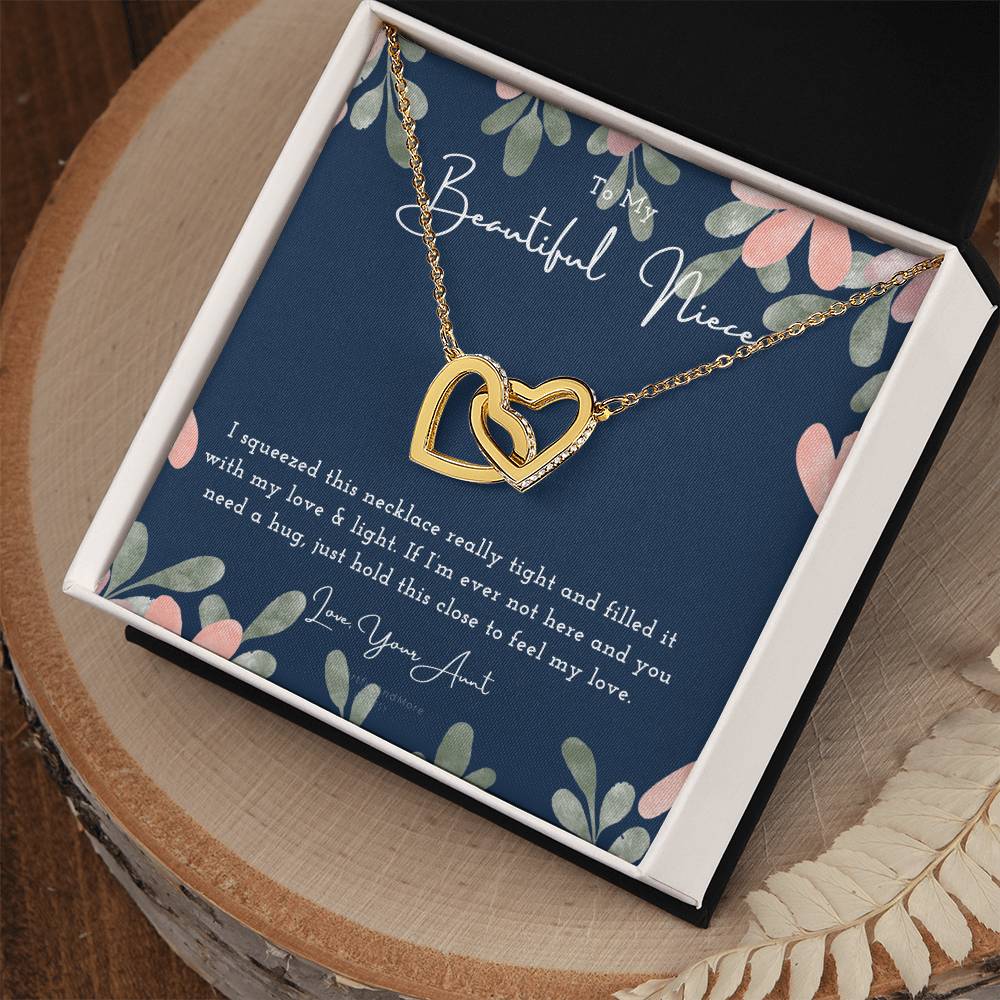 Niece Gift Gift To Niece From Aunt To My Niece Gift For Niece Moving Away Niece Christmas Gift Niece Birthday Gift Interlocking Hearts Necklace