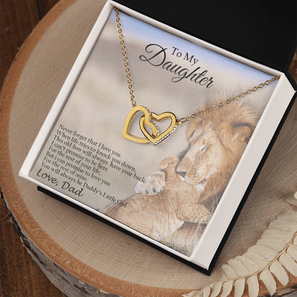 You Will Always Be Daddy'S Little Girl Interlocking Hearts Necklace