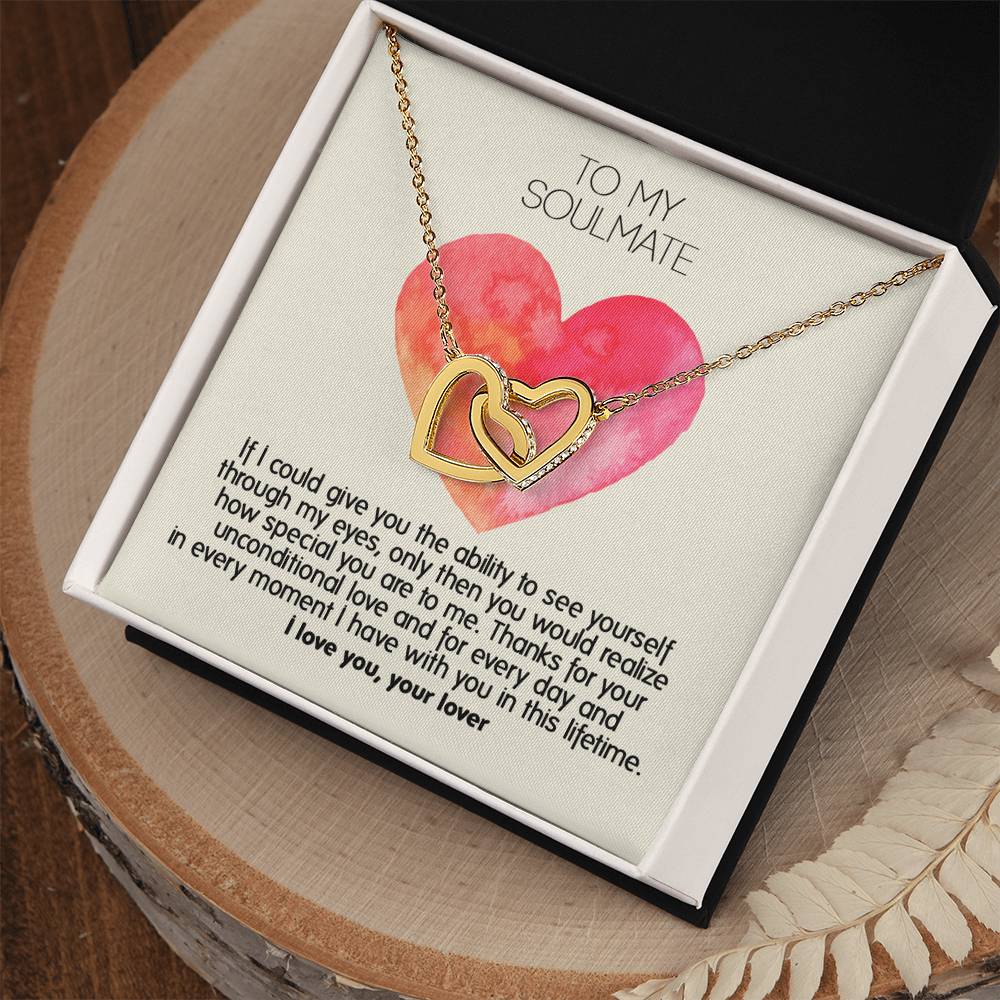 Unique Necklace For Your Soulmate - Give The Gift Of Love Interlocking Hearts Necklace