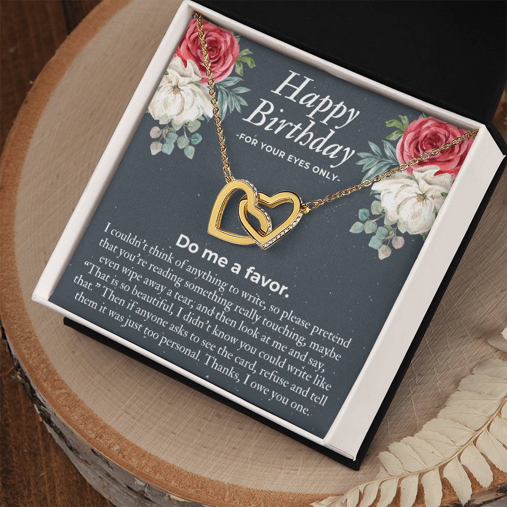 Perfect Birthday Gift For Her Unique Birthday Gift Birthday Necklace Gift Funny Birthday Gift For Her Grandma Mom Aunt Daughter Interlocking Hearts Necklace