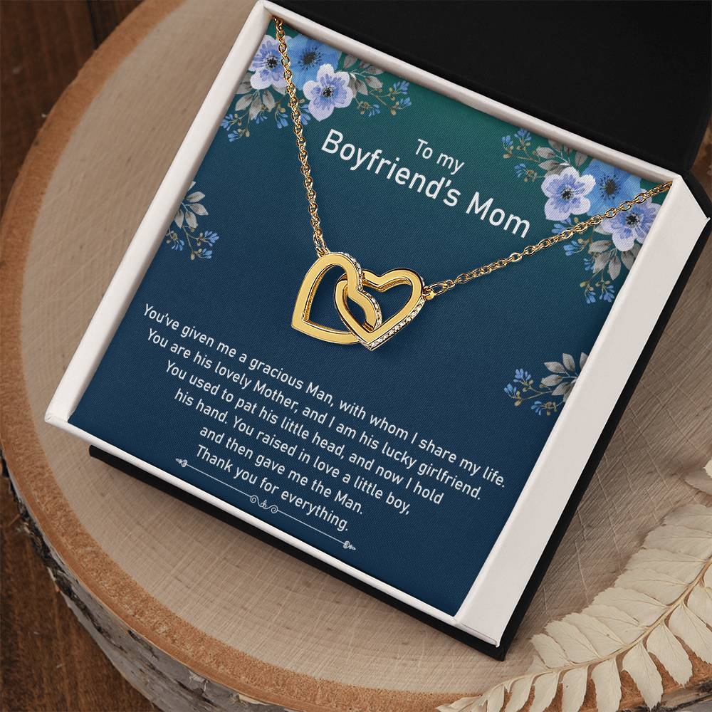 Perfect Gift For Future Mother-In-Law As A Valentines Day Or Mothers Day Interlocking Hearts Necklace