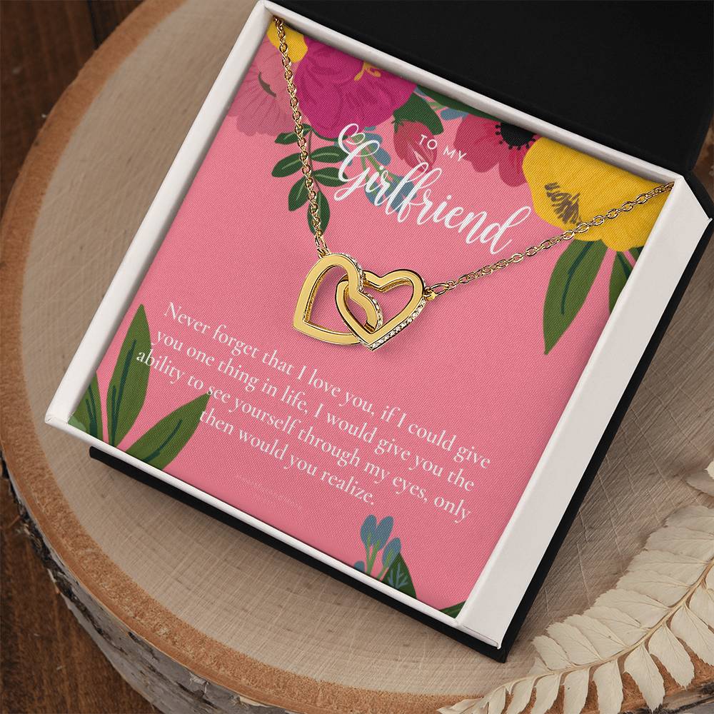 To My Girlfriend Girlfriend Necklace Anniversary Gift For Girlfriend Girlfriend Gift Gift For Girlfriend Necklace For Girlfriend Christmas Gift Birthday Gift Interlocking Hearts Necklace