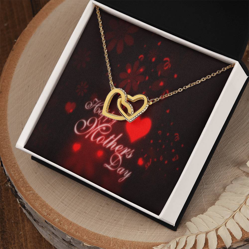 To My Gorgeous Mother Interlocking Hearts Necklace