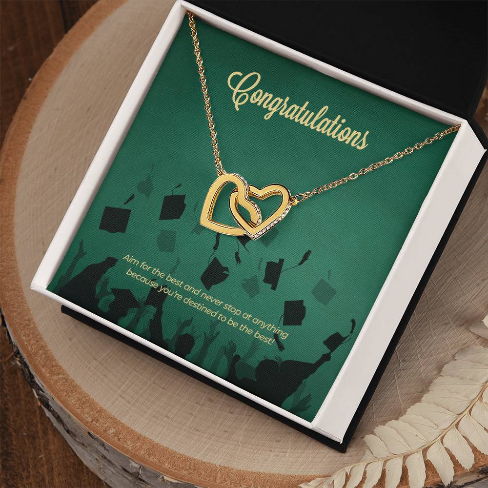 Aim For The Best - Interlocking Hearts Necklace